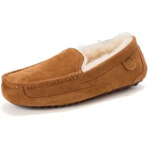 Fireside by Dearfoams | Melbourne Slipper| Sz 10 Mens | Chestnut | Shearling